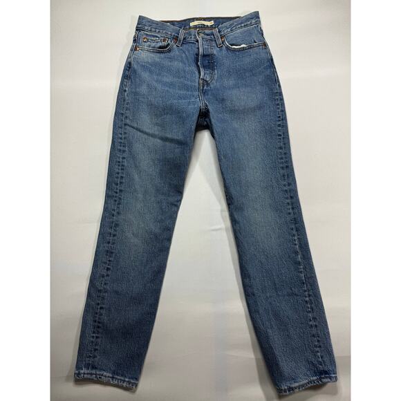 Levi's Women's Distressed Wedgie Skinny Button Fly Denim Jeans - Size 26 (26x27) - Picture 1 of 7